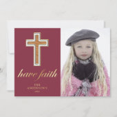 信仰を持つ 宗教十字型クリスマスフォト| Religious Cross Christmas Pho シーズンカード (正面)