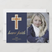 信仰を持つ 宗教十字型クリスマスフォト| Religious Cross Christmas Pho シーズンカード (正面)