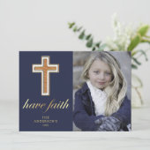 信仰を持つ 宗教十字型クリスマスフォト| Religious Cross Christmas Pho シーズンカード (スタンド正面)