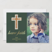 信仰を持つ 宗教十字型クリスマスフォト| Religious Cross Christmas Pho シーズンカード (正面)