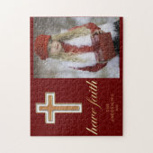 信仰を持つ 宗教十字型クリスマスフォト| Religious Cross Christmas Pho ジグソーパズル (縦)
