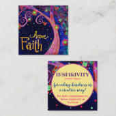 「信仰を持つ」親切カード スクエア名刺 (正面/裏面)