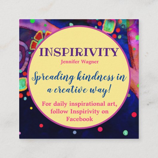 「信仰を持つ」親切カード スクエア名刺 (裏面)