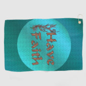 信仰を持感動的つ ゴルフタオル (横)