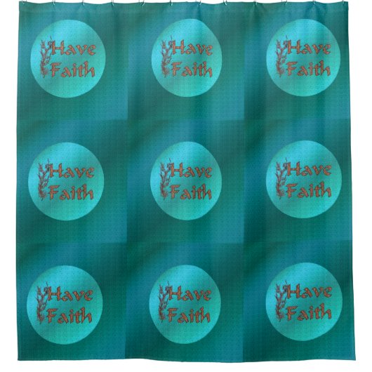 信仰を持感動的つ シャワーカーテン (正面)