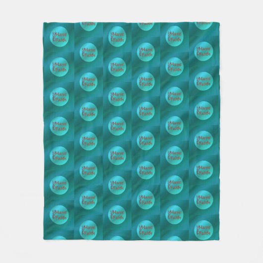 信仰を持感動的つ フリースブランケット (正面)