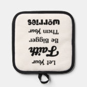 信仰を捨てる – 黒 鍋敷き (正面)