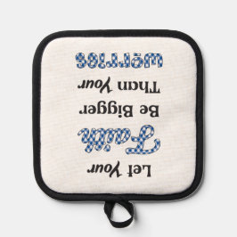 信仰を聞かせ – 青く書き込む 鍋敷き