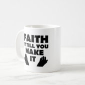 信仰を貫くクリスチャンの名言 コーヒーマグカップ (正面左)