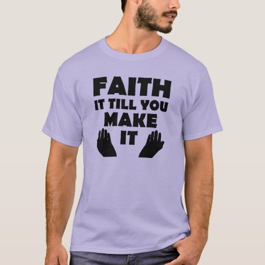 信仰を貫くクリスチャンの名言 Tシャツ (正面)