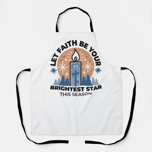 信仰を輝かせよう:冬のテーマ エプロン (正面)