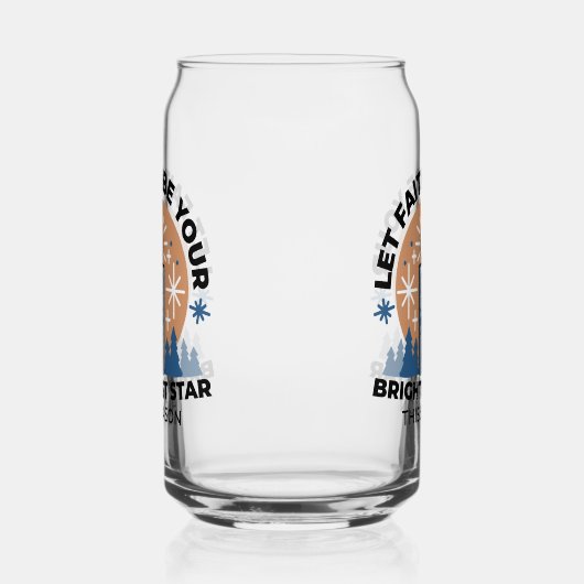 信仰を輝かせよう：冬のテーマ ガラス缶 (右)