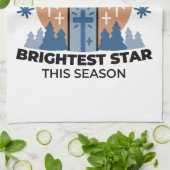 信仰を輝かせよう：冬のテーマ キッチンタオル (折り畳み)