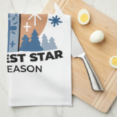 信仰を輝かせよう：冬のテーマ キッチンタオル (四つ折り)