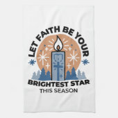信仰を輝かせよう:冬のテーマ キッチンタオル (縦)