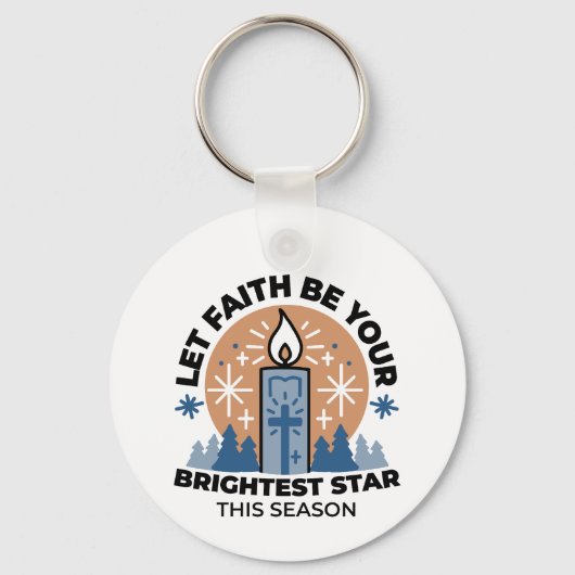 信仰を輝かせよう:冬のテーマ キーホルダー (正面)