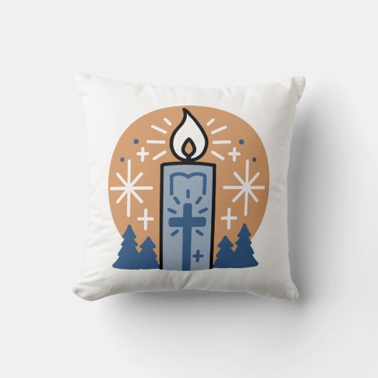 信仰を輝かせよう：冬のテーマ クッション (正面)