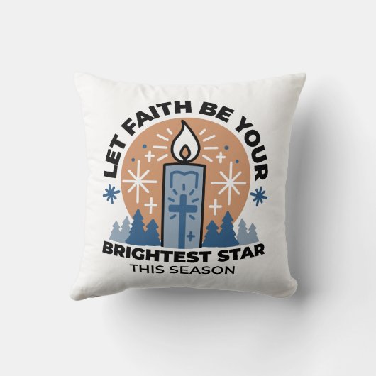 信仰を輝かせよう：冬のテーマ クッション (裏面)