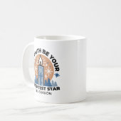 信仰を輝かせよう:冬のテーマ コーヒーマグカップ (正面左)