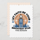 信仰を輝かせよう：冬のテーマ サンキューカード (正面/裏面)