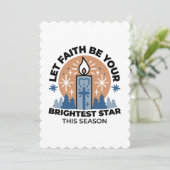 信仰を輝かせよう：冬のテーマ サンキューカード (スタンド正面)