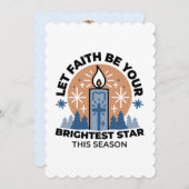 信仰を輝かせよう:冬のテーマ サンキューカード (正面/裏面)