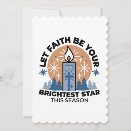 信仰を輝かせよう：冬のテーマ サンキューカード