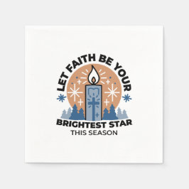 信仰を輝かせよう：冬のテーマ スタンダードカクテルナプキン