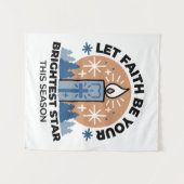 信仰を輝かせよう：冬のテーマ タペストリー (正面(横))