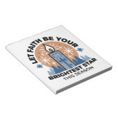 信仰を輝かせよう：冬のテーマ ノートパッド (アングル)