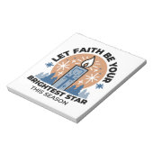 信仰を輝かせよう：冬のテーマ ノートパッド (回転)