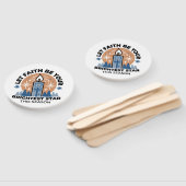 信仰を輝かせよう：冬のテーマ ハンドファン (組立なし)