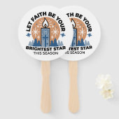 信仰を輝かせよう：冬のテーマ ハンドファン (正面&裏面)