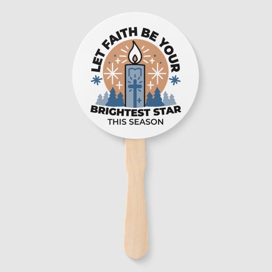 信仰を輝かせよう：冬のテーマ ハンドファン (正面)