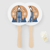 信仰を輝かせよう：冬のテーマ ハンドファン (正面&裏面)