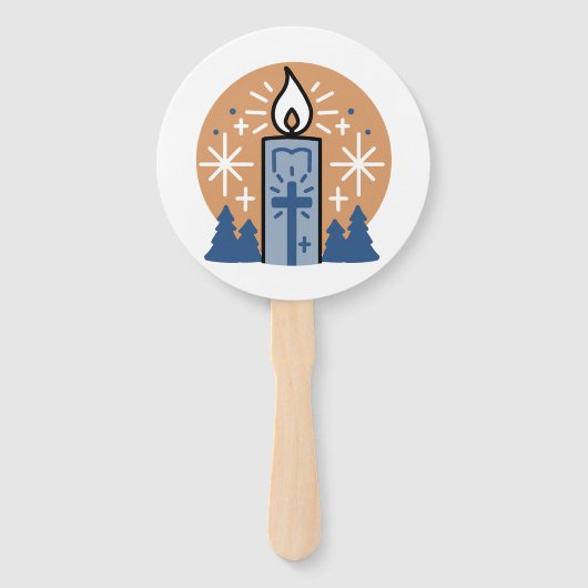 信仰を輝かせよう：冬のテーマ ハンドファン (正面)