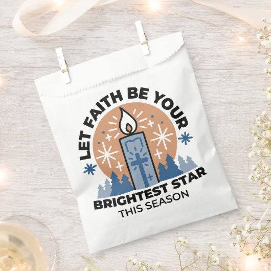 信仰を輝かせよう：冬のテーマ フェイバーバッグ (クリップ留めされた状態)