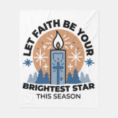 信仰を輝かせよう:冬のテーマ フリースブランケット (正面)