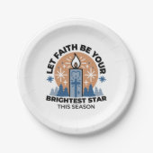 信仰を輝かせよう：冬のテーマ ペーパープレート (正面)