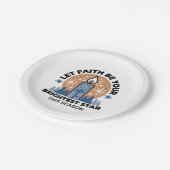 信仰を輝かせよう：冬のテーマ ペーパープレート (アングル)