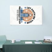 信仰を輝かせよう：冬のテーマ 横断幕 (トレードショー)