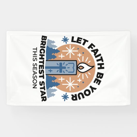 信仰を輝かせよう：冬のテーマ 横断幕 (横)