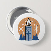 信仰を輝かせよう：冬のテーマ 缶バッジ (正面&裏面)