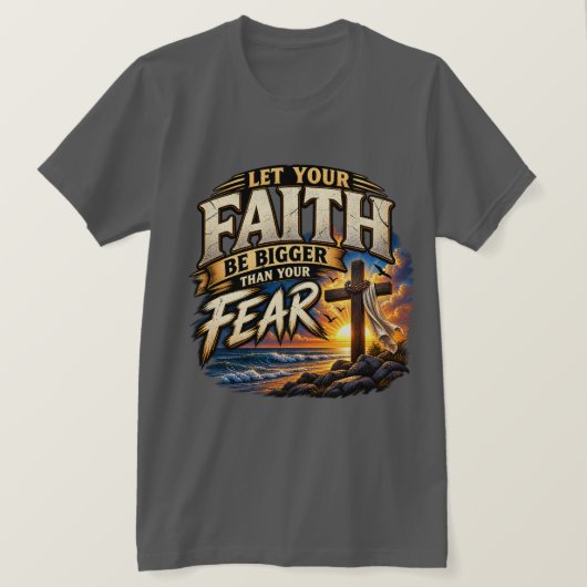 信仰を高く掲げよう Tシャツ (デザイン正面)