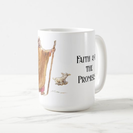 信仰アブラハムとサラ・マグ コーヒーマグカップ (正面右)