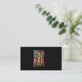 信仰アメリカ国旗キリスト教クロスイエスサンフ 名刺 (スタンド正面)