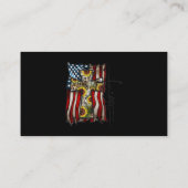 信仰アメリカ国旗キリスト教クロスイエスサンフ 名刺 (裏面)