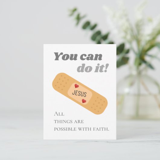 信仰イエスによってすべてのことが可能である ポストカード (スタンド正面)