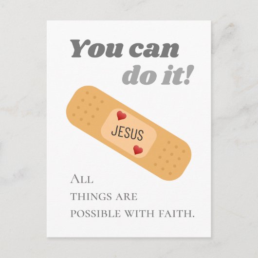 信仰イエスによってすべてのことが可能である ポストカード (正面)