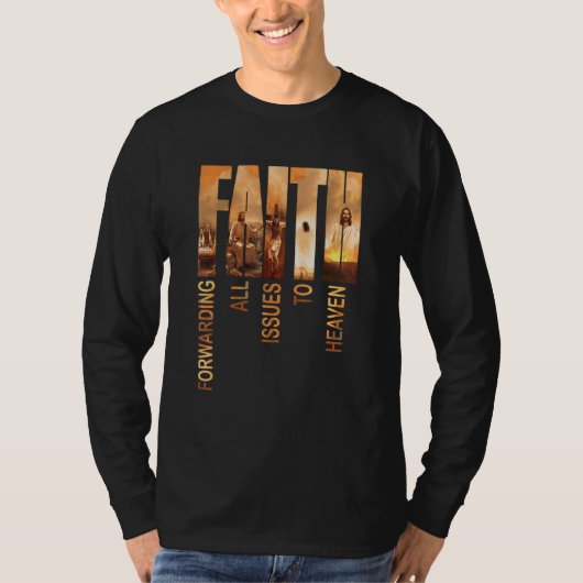 信仰イエス・クリスチャンが彼にすべての問題を転送 Tシャツ (正面)